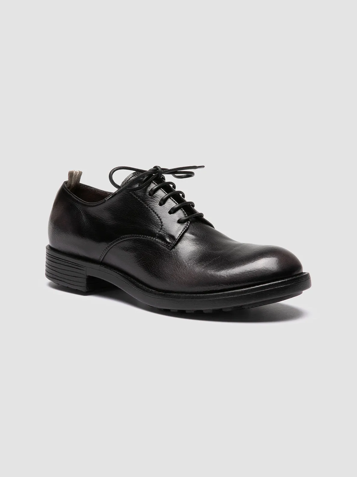 SERGEANT 101 - Black Leather Derby Shoes