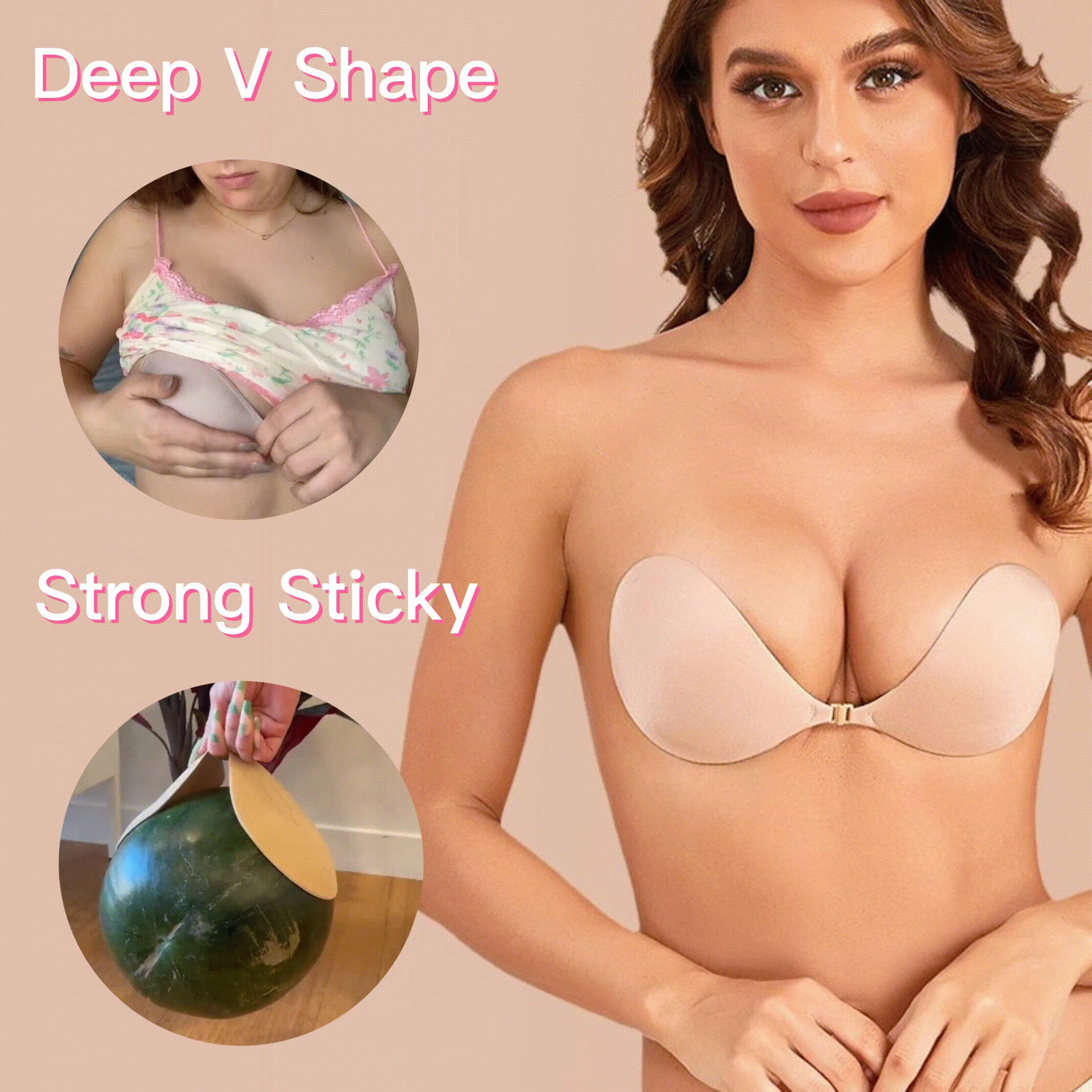 SheCurve®Invisible Sticky Push Up Bra (2 Pack)