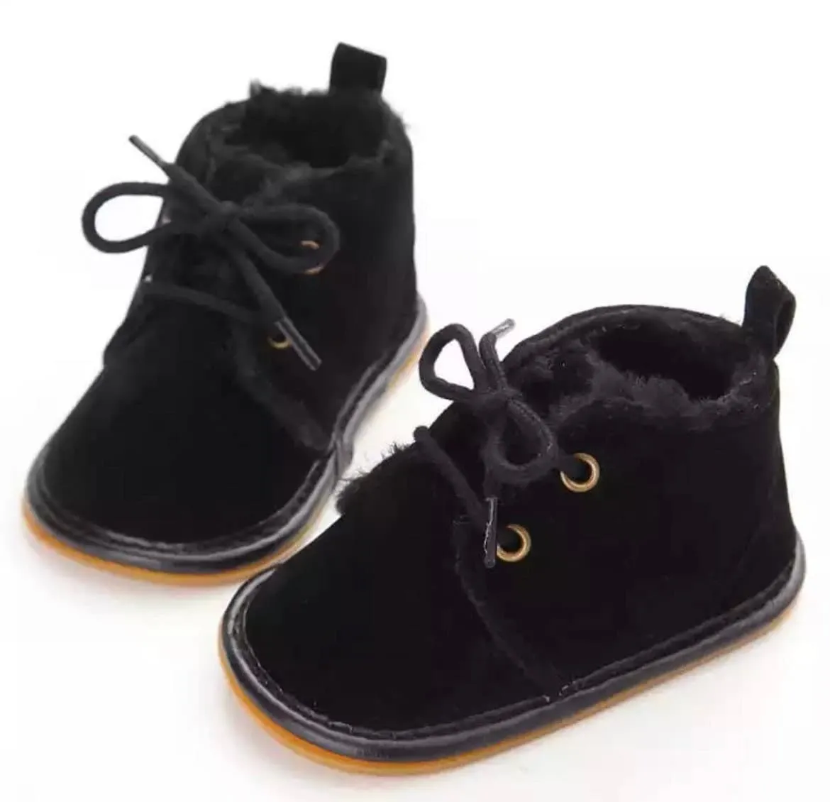 Suede Baby Boots with Fur