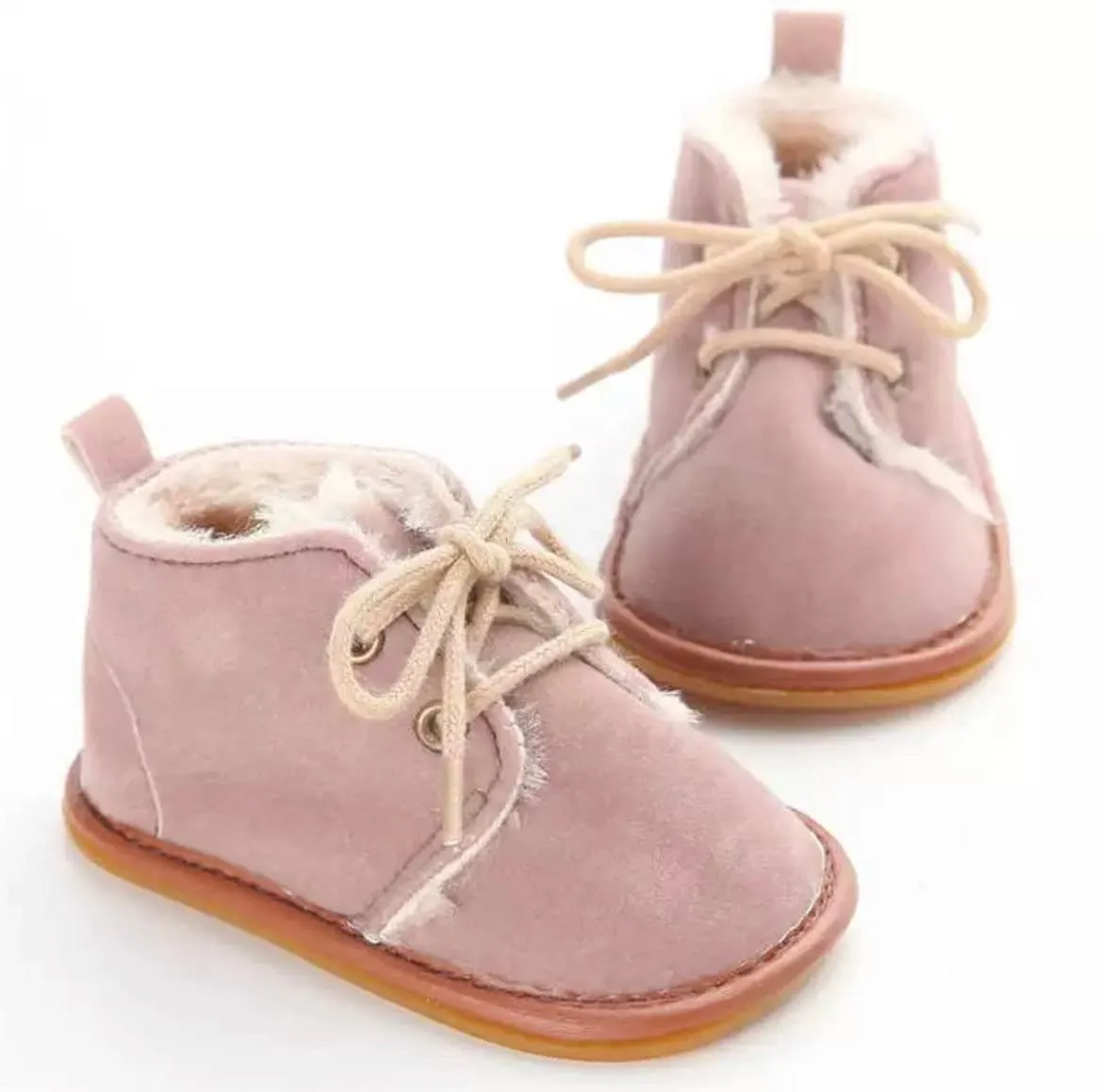 Suede Baby Boots with Fur