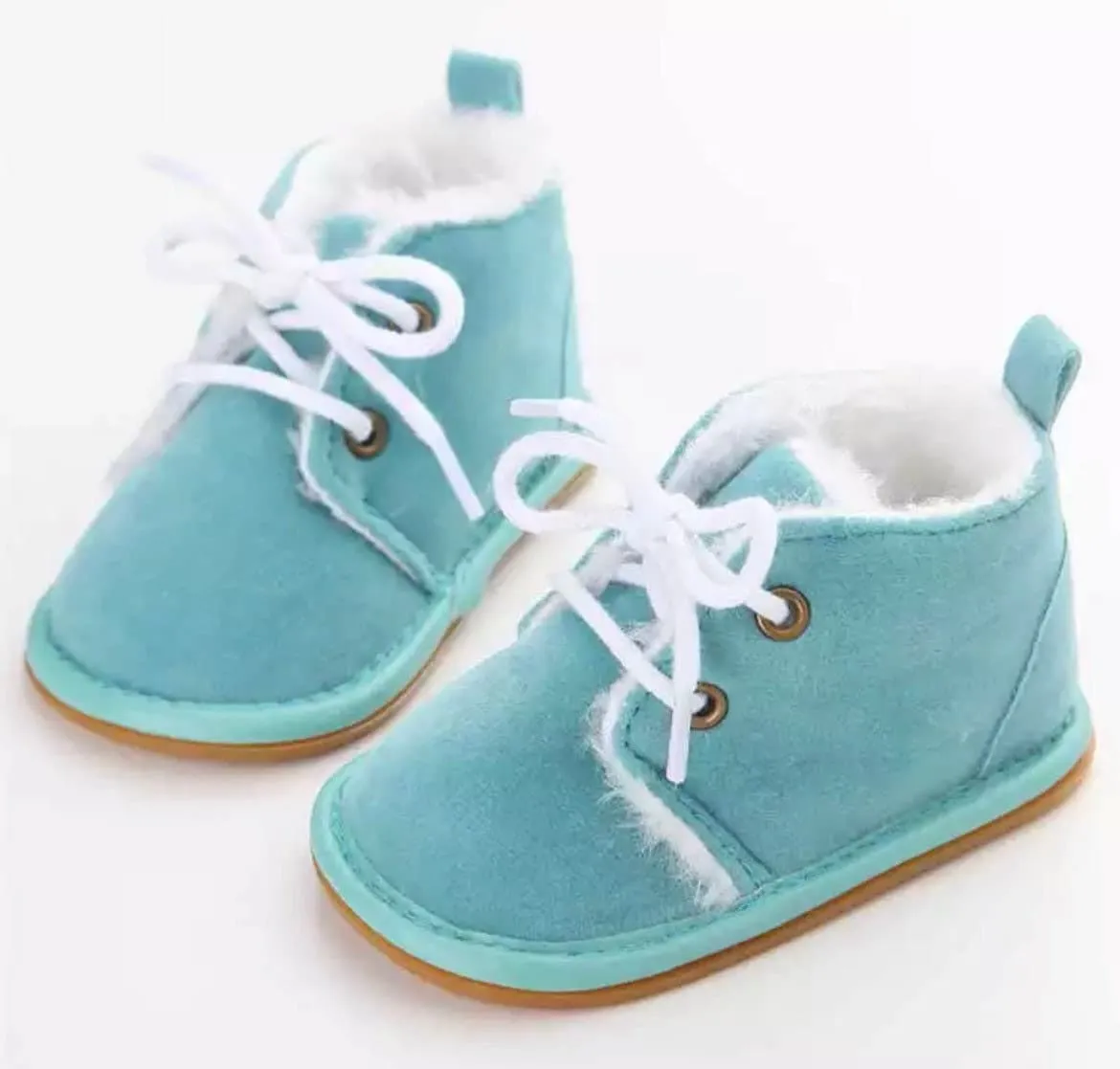 Suede Baby Boots with Fur