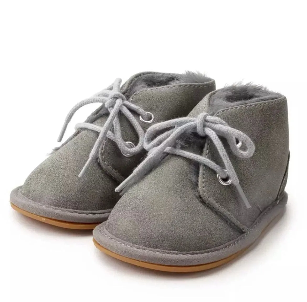 Suede Baby Boots with Fur