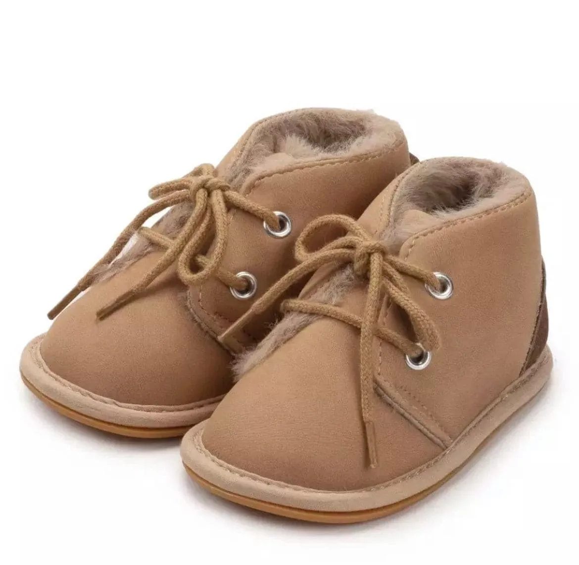 Suede Baby Boots with Fur