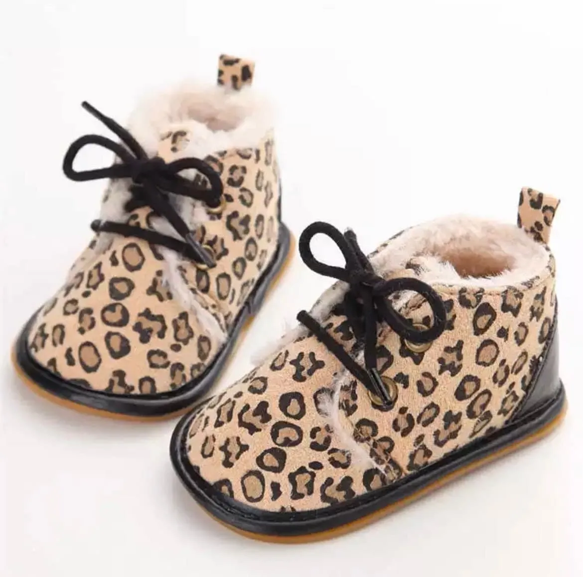 Suede Baby Boots with Fur