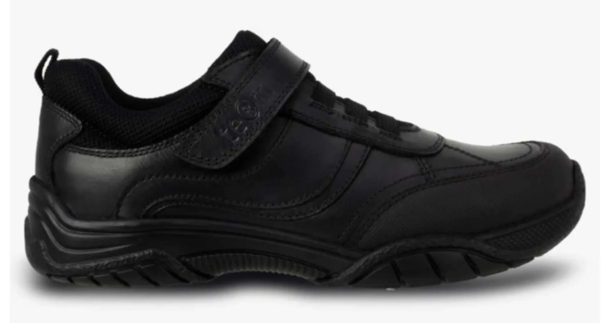 Term Maxx Boys Junior  Black School Shoes