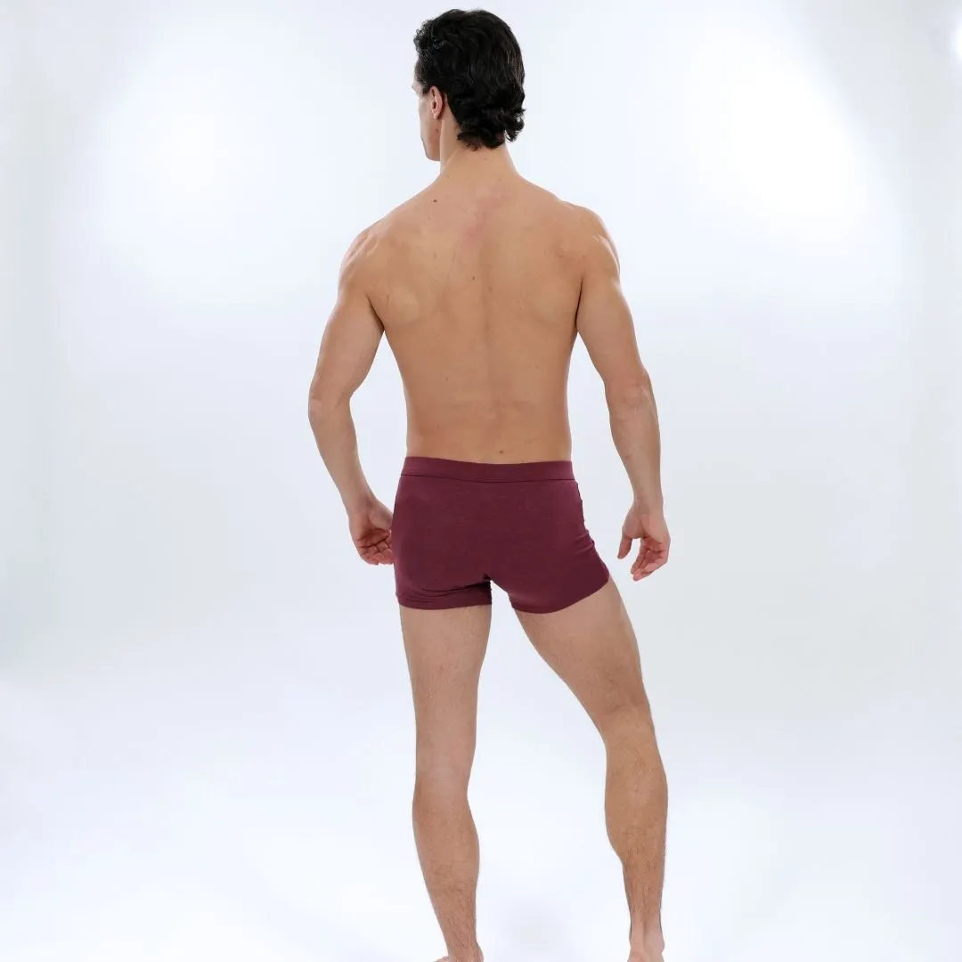 The Burgundy Heather Boxer Brief