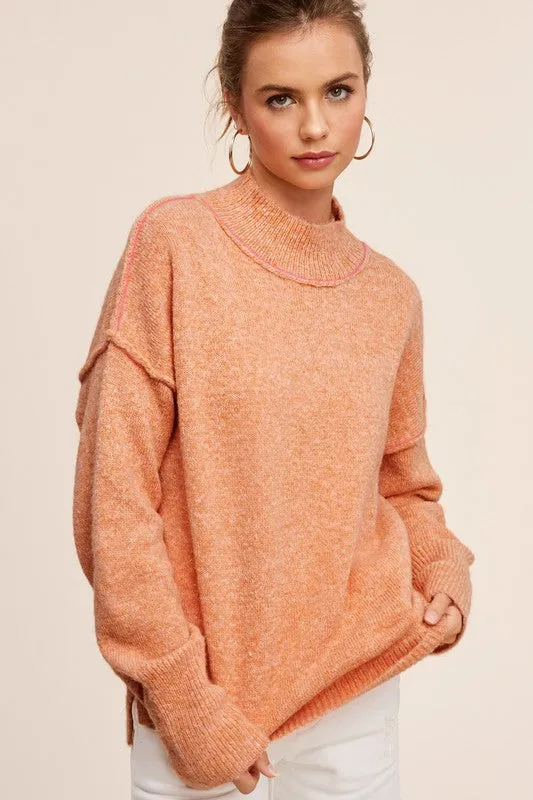 Turtle Neck Oversized Long-sleeved Ella Sweater