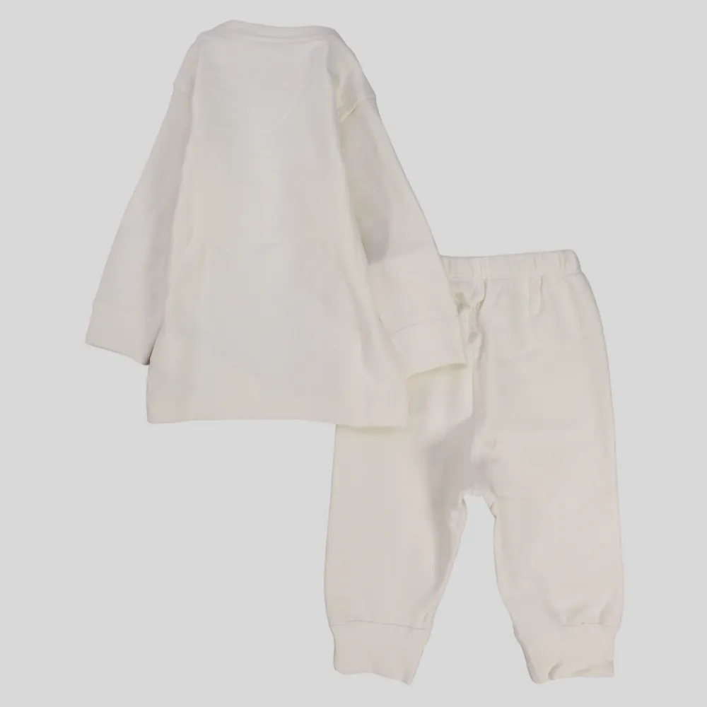 Unisex Offwhite Thermal Underwear Set