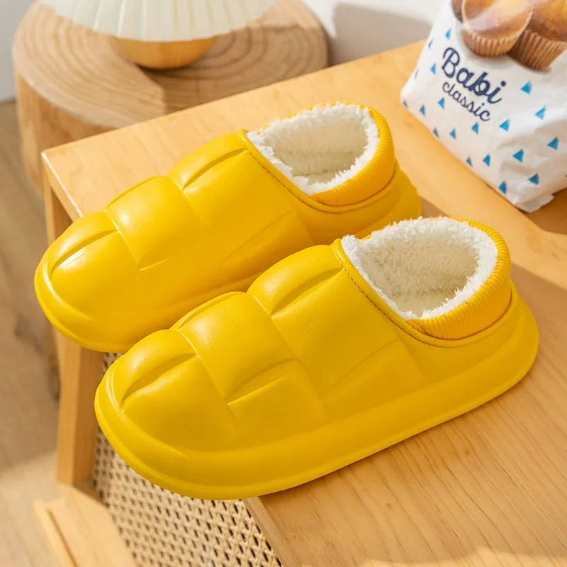 Waterproof Fleece Cotton Slippers for Women