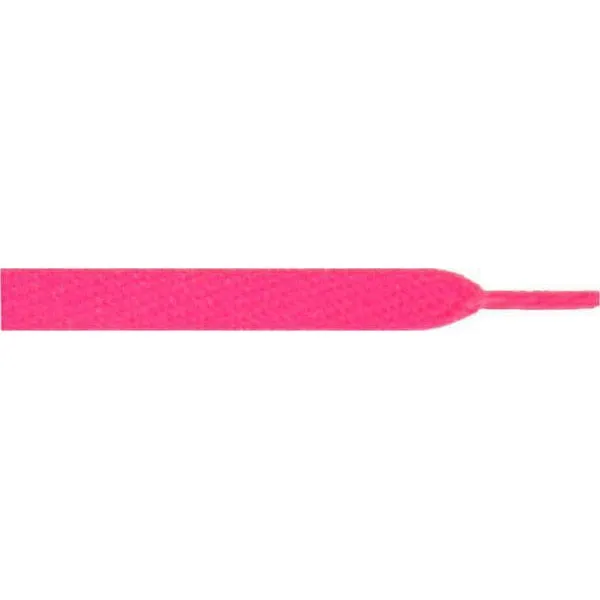 Wholesale Skateboard Flat 1/2" - Hot Pink (12 Pair Pack) Shoelaces