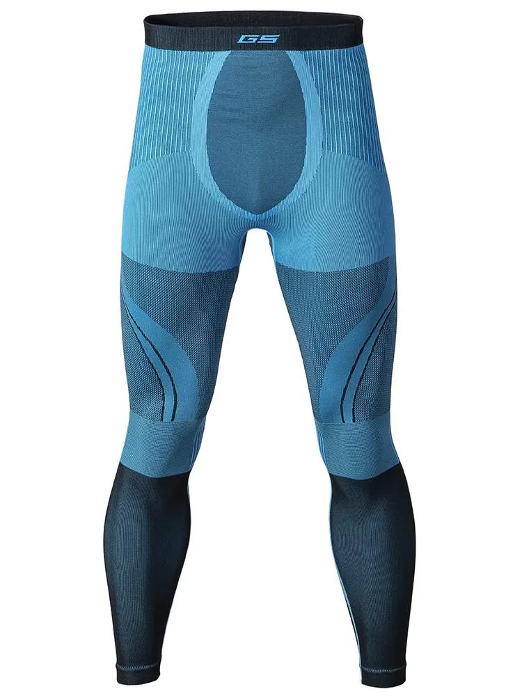 Winter Blue Men Ski Thermal Underwear Set Quick-drying