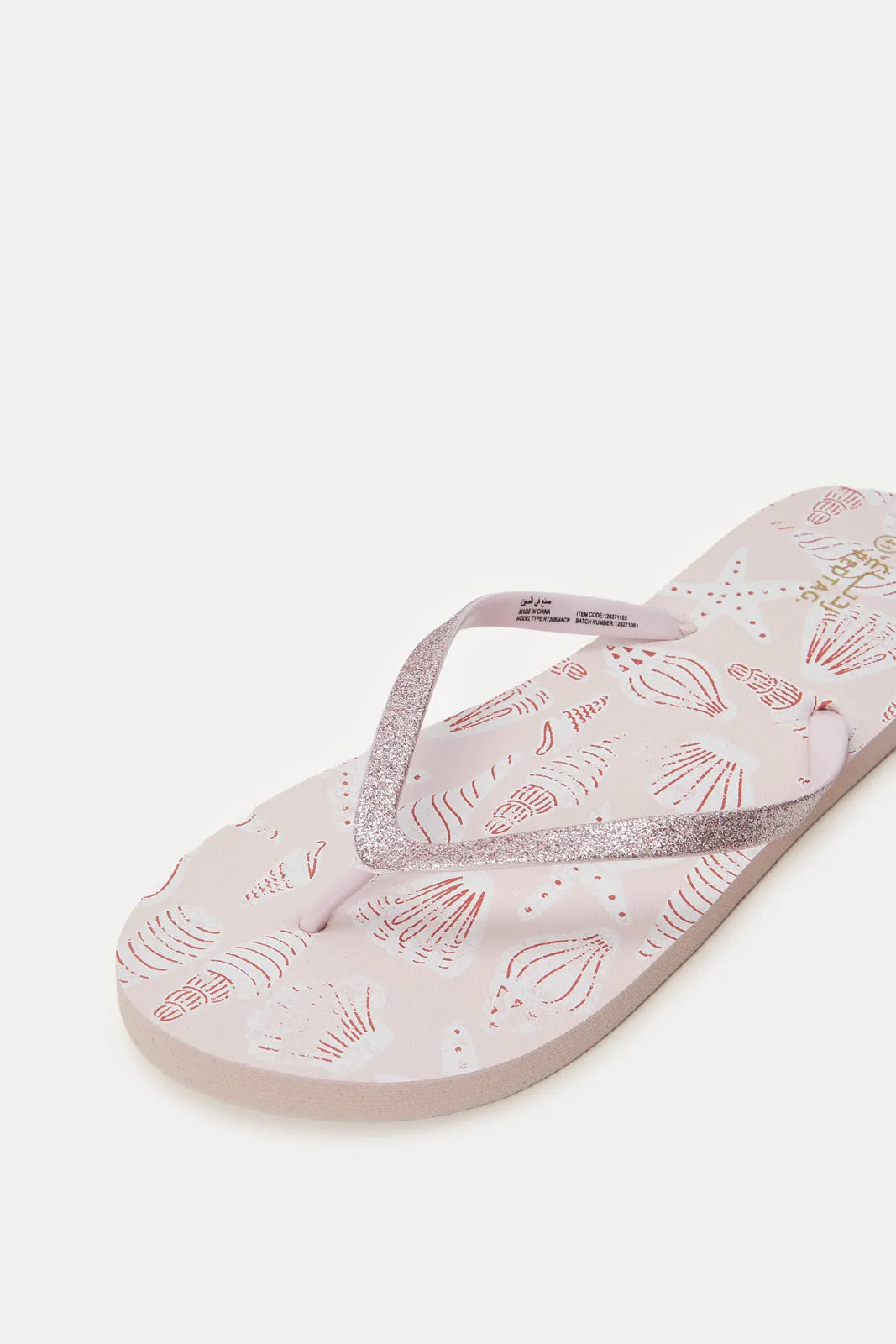 Women Pink Embellished Flip Flop