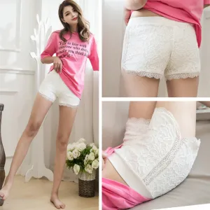 Women Shorts Lace Shorts Short Pants Lady Casual Black White Shorts