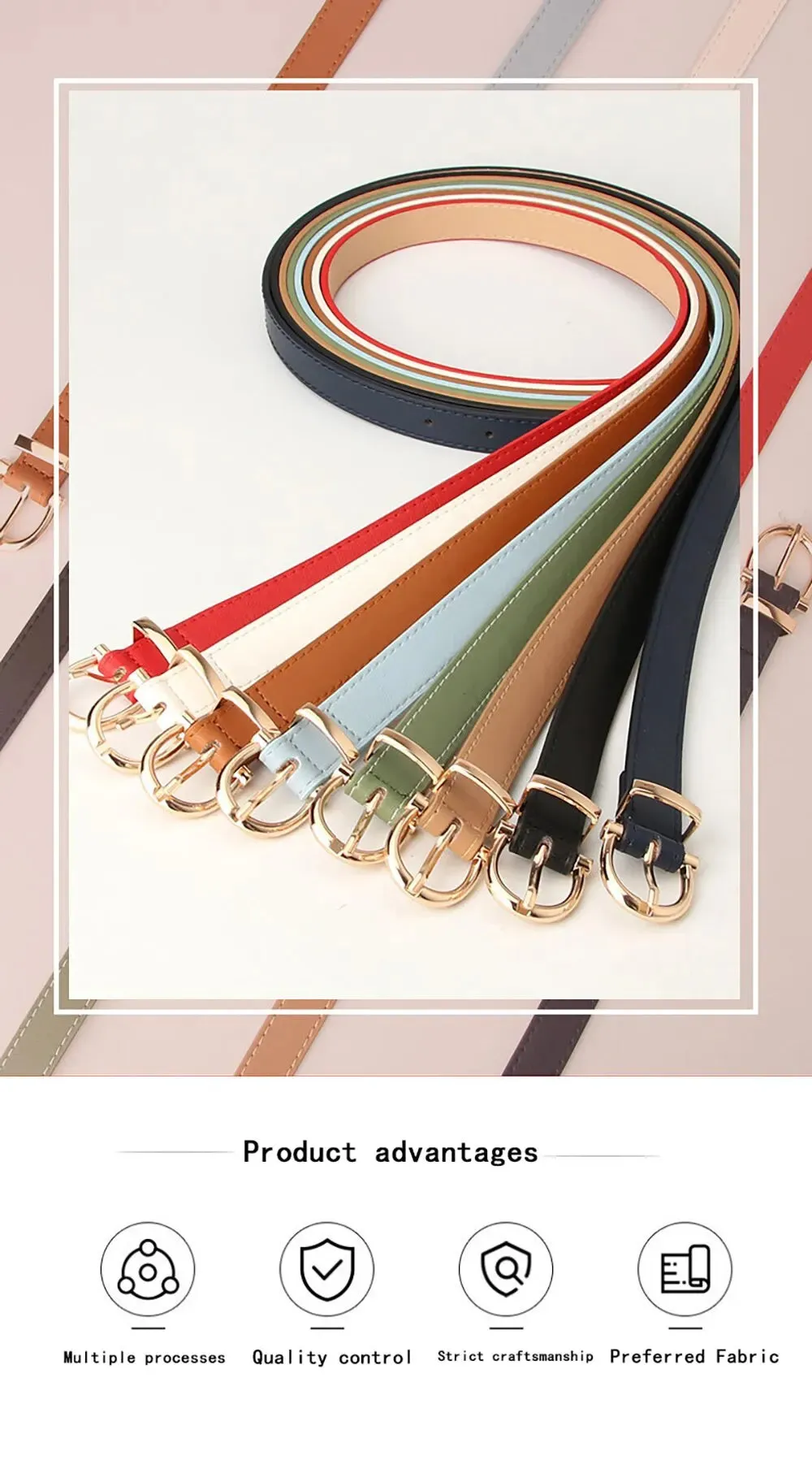 Women's Belt Trend Needle Buckle Casual Belt Genuine Soft Belt Paired with Jeans Belt PU Cheap Belt Multiple Colors Available