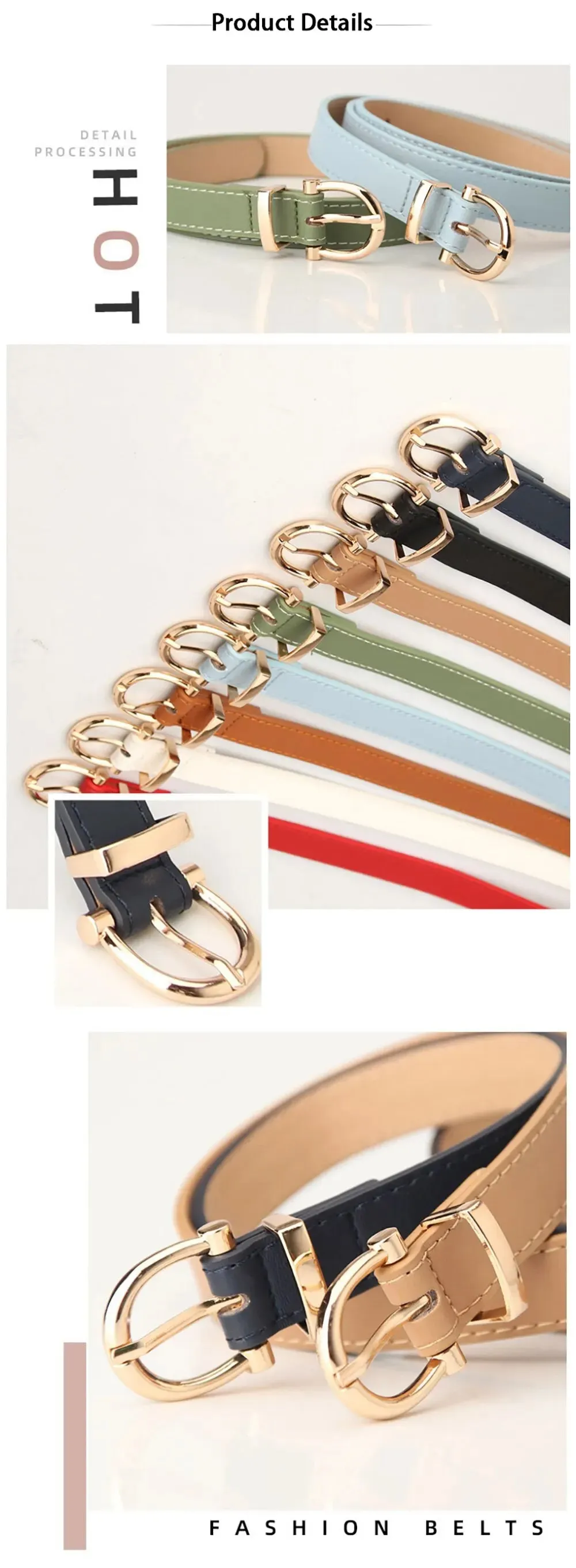 Women's Belt Trend Needle Buckle Casual Belt Genuine Soft Belt Paired with Jeans Belt PU Cheap Belt Multiple Colors Available