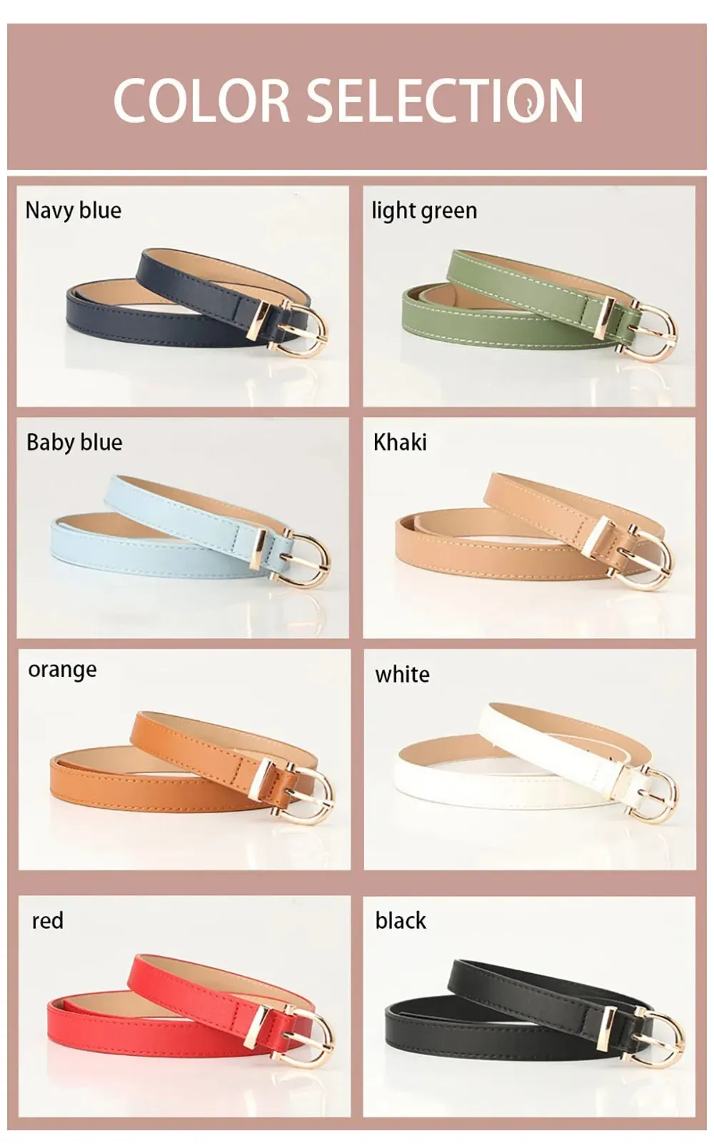 Women's Belt Trend Needle Buckle Casual Belt Genuine Soft Belt Paired with Jeans Belt PU Cheap Belt Multiple Colors Available