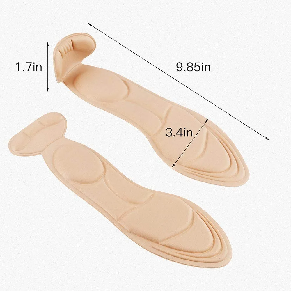 Xianews New Heel Insoles | Heel Cushions, Sponge Shoes Pads with High Heel Inserts for Loose Shoes